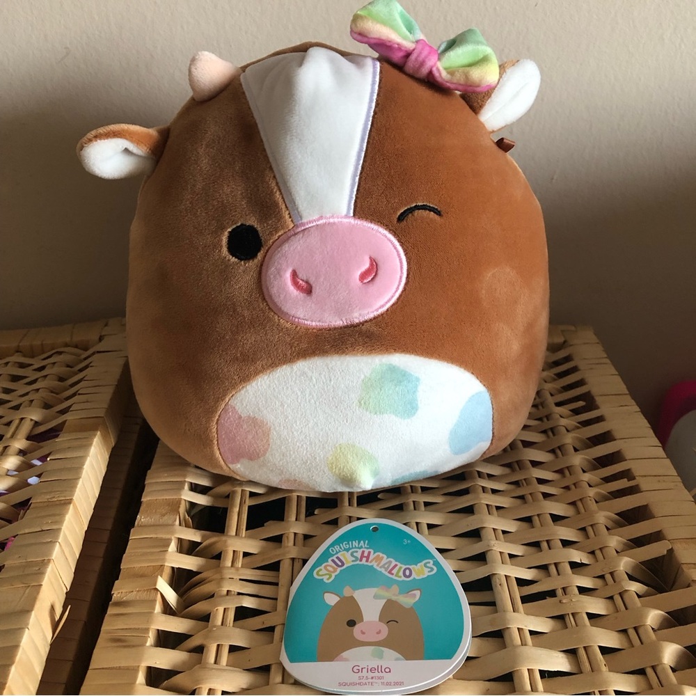 Squishmallow griella the cow 7.5”